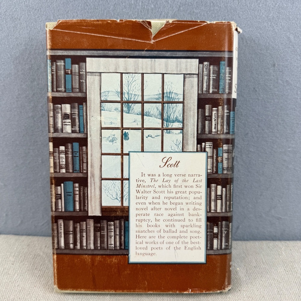 Vintage 1900 Complete Poetical Works Sir Walter Scott‎ Cambridge Edition DJ - Picture 2 of 12